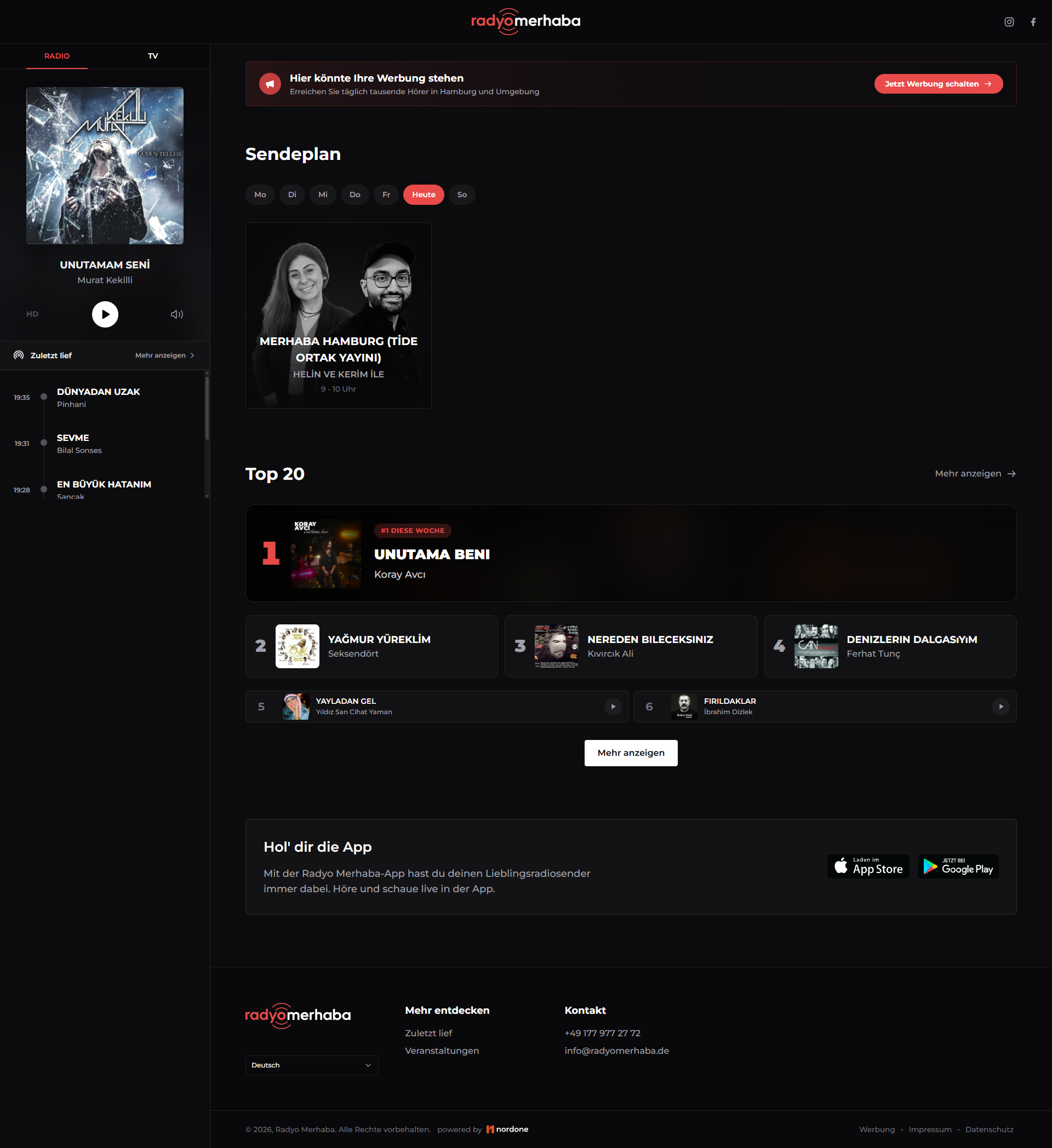 Radyo Merhaba – Website